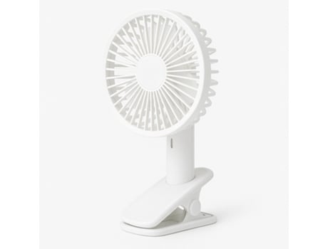 Ventoinha Com Mola Para Secretária, 3 Velocidades, Bateria Recarregável, Regulável, Cabo Incluído Diandi Dd8025 Branco
