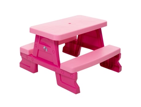 Conjunto De Mesa E Banco De Jardim Infantil Dorex Rosa
