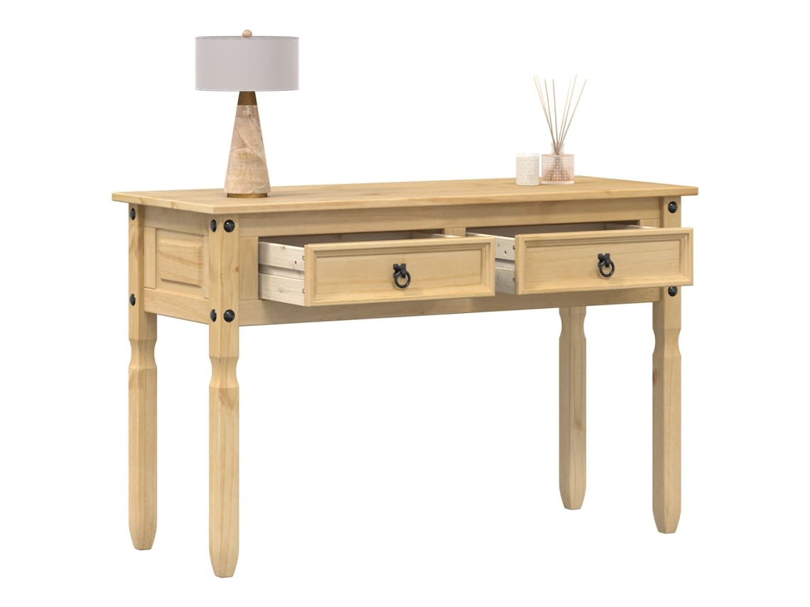 Vidaxl Mesa Consola Corona 115x46x73 Cm Madeira De Pinho Maciça