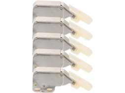Conjunto De 5 Travas De Mola Em Aço E Nylon, Com Botão De Pressão De Travamento Automático.