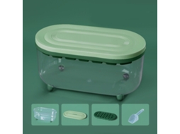 Molde De Gelo De Silicone Com 32 Compartimentos E 10 Corações Com Tampa Cor Aguacate Grande Capacidade