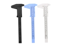 Conjunto De 3 Mini Paquímetros Plástico Com Régua Deslizante Dupla