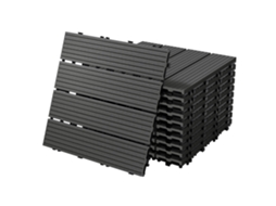 Ecd Germany Telhas Para Pátio De Wpc 30x30 Cm 22 Peças Por 2m² Antracite