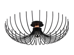 Luz de Teto Aspendos VENTE-UNIQUE.PT (Preto - Metal - 56x56x16 cm)