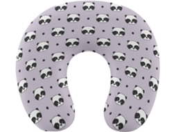 Almofada de Viag Fofa com Cabeça Panda, Apoio para o Pescoço, Suporte Cervical em Espuma Viscoelástica,