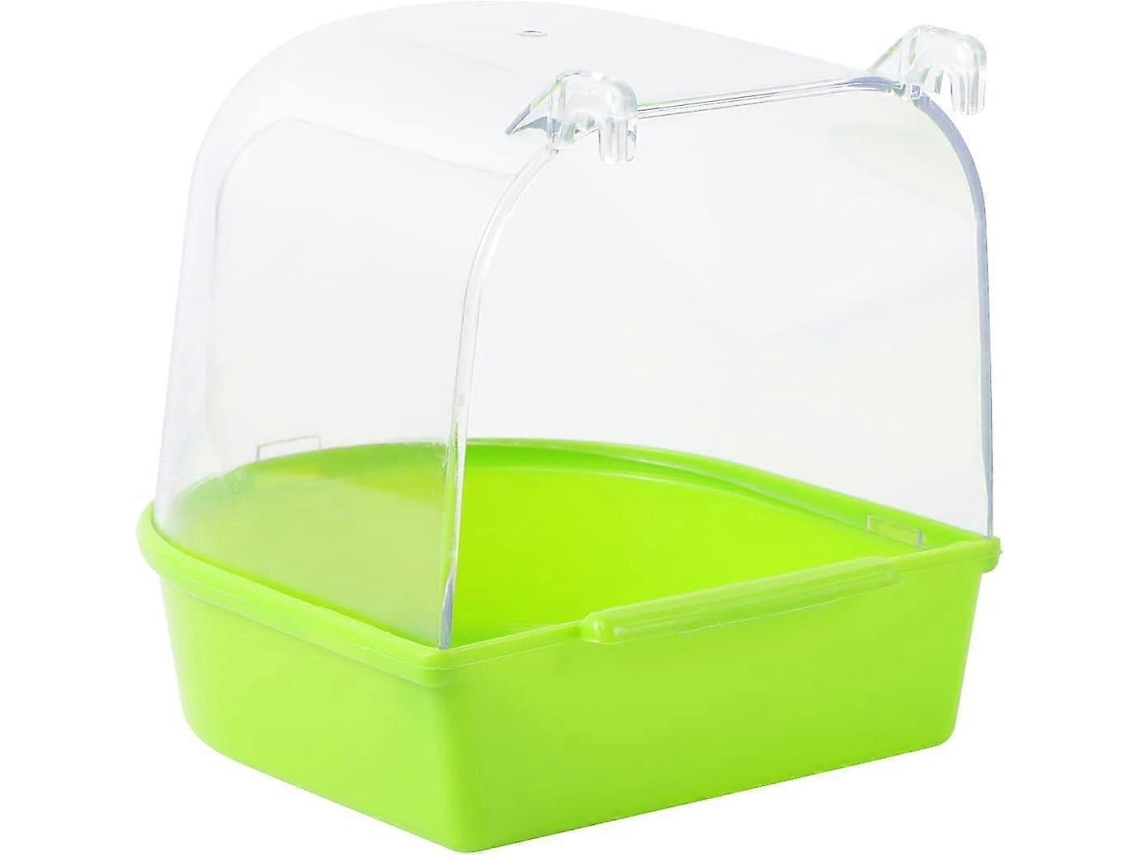 Caixa de Banho para Papagaio, Acessórios para Gaiola, Banho para Pássaros, Canários, Periquitos e Papagaios Verde AQUAFORGE