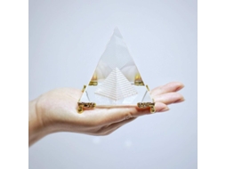 2026 pirámide de Cristal K9 para Feng Shui, Meditación Y Decoración Con Base Dorada para El Hogar Y La Oficina (2025)
