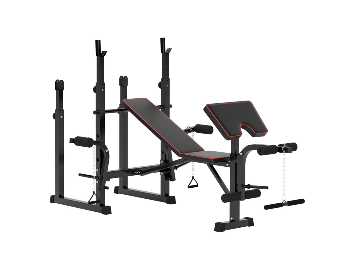 Banco Multifunçõe Aço, Eva E Pp Cor Preto 107x44x88 Cm Sportnow