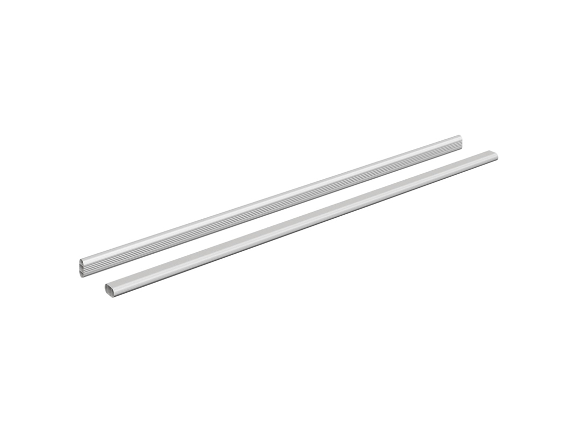 Vidaxl Viga De Closet 2 Pcs Prateado 764 X 15 X 29 Mm Liga De Alumínio