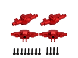 Conjunto De Carcacas De Eixo Dianteiro E Traseiro De Alumínio Para Rc Fcx24 1/24 Crawler 6.2cm Vermelho