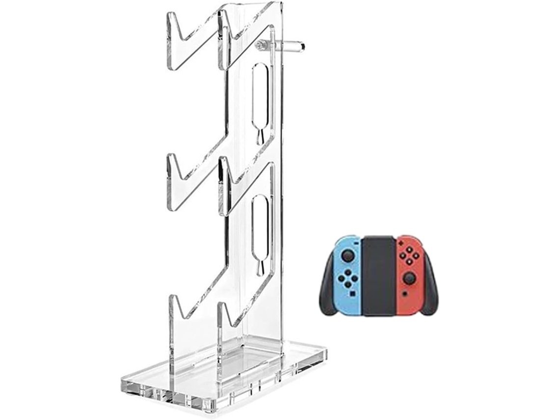 Suporte Elevado Para Controle 30cm Gamer De 3 Níveis Organizador Transparente Fone Ouvido Mesa Exibição Jogos Acrílico