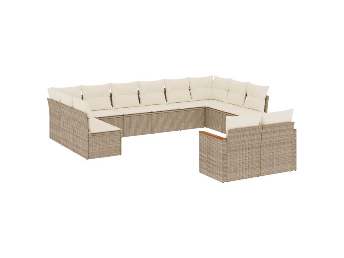 Garden Sofa Set, Garden Sofa Sets Vidaxl Bege Rattan / Vime (n/a)