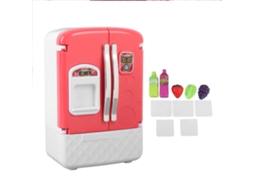 Mali brinquedo Refrigerador Simulado Miniatura para Crianças Brincar de Fingir Pequeno Eletrodoméstico