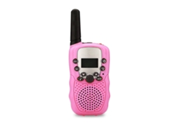 Rádio Portátil Bidirecional Com Som Nítido Para Crianças 2 Unidades Rosa Brilvibera