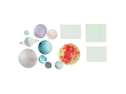 Baok - Adesivos luminosos autocolantes de lua e estrela para decoração de quarto