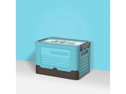 Caixa De Plástico Dobrável Para Guardar Livros, Cor Azul Menta P Olysi Shop