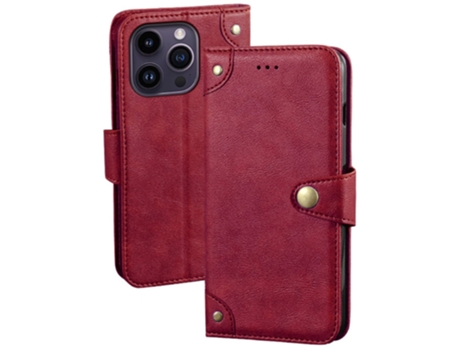 Capa Para Iphone 15 Idewei Pele Sintética Anti-choque Vermelho
