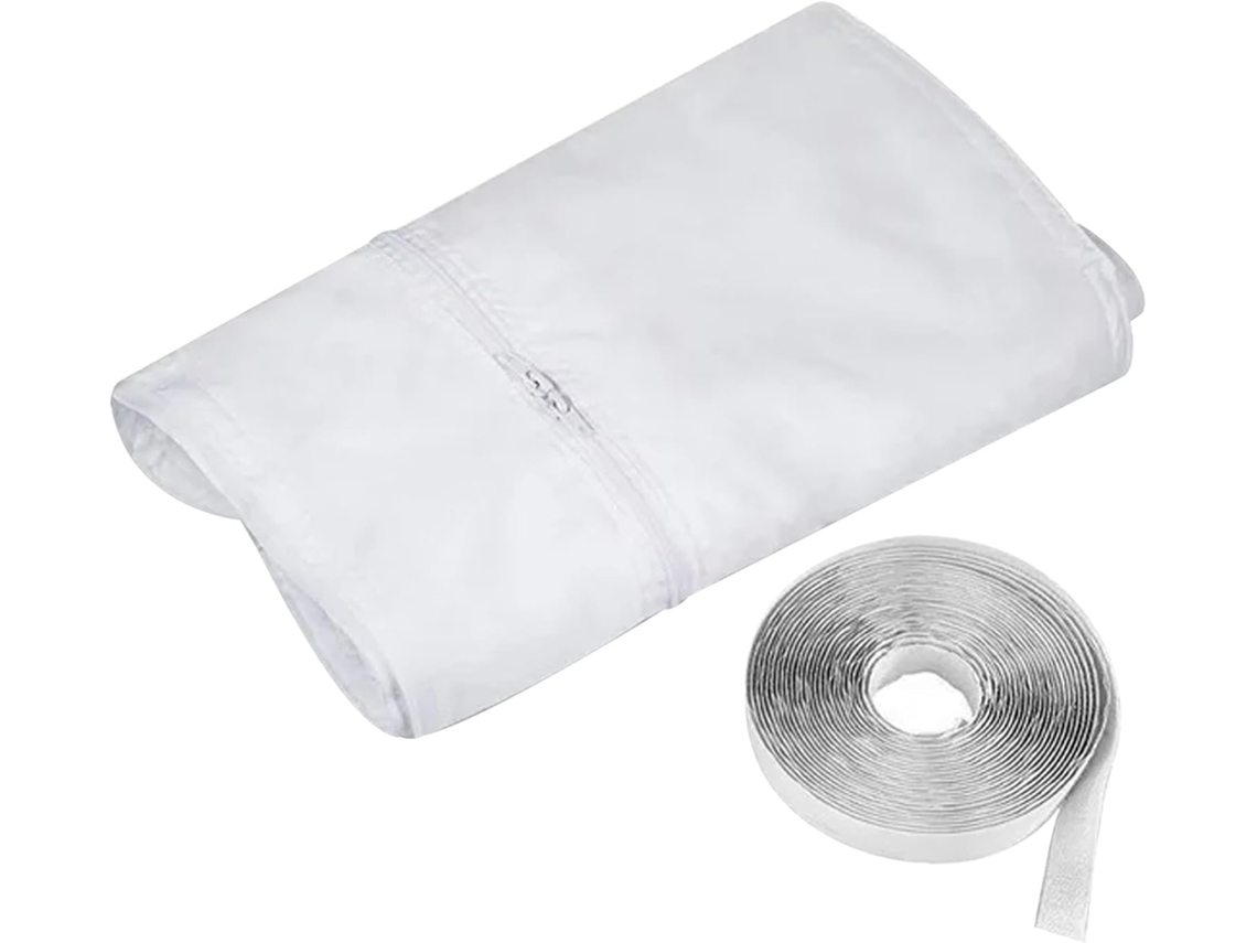 Kit De Vedação Para Janela Ar Condicionado Portátil 157, 5 Polegadas, À Prova De Vento E Água, Com Zíper Duplo, Fita