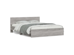 Estrutura de Cama com Cabeceira Cinzento Sonoma MAISON EXCLUSIVE (140x200 cm)