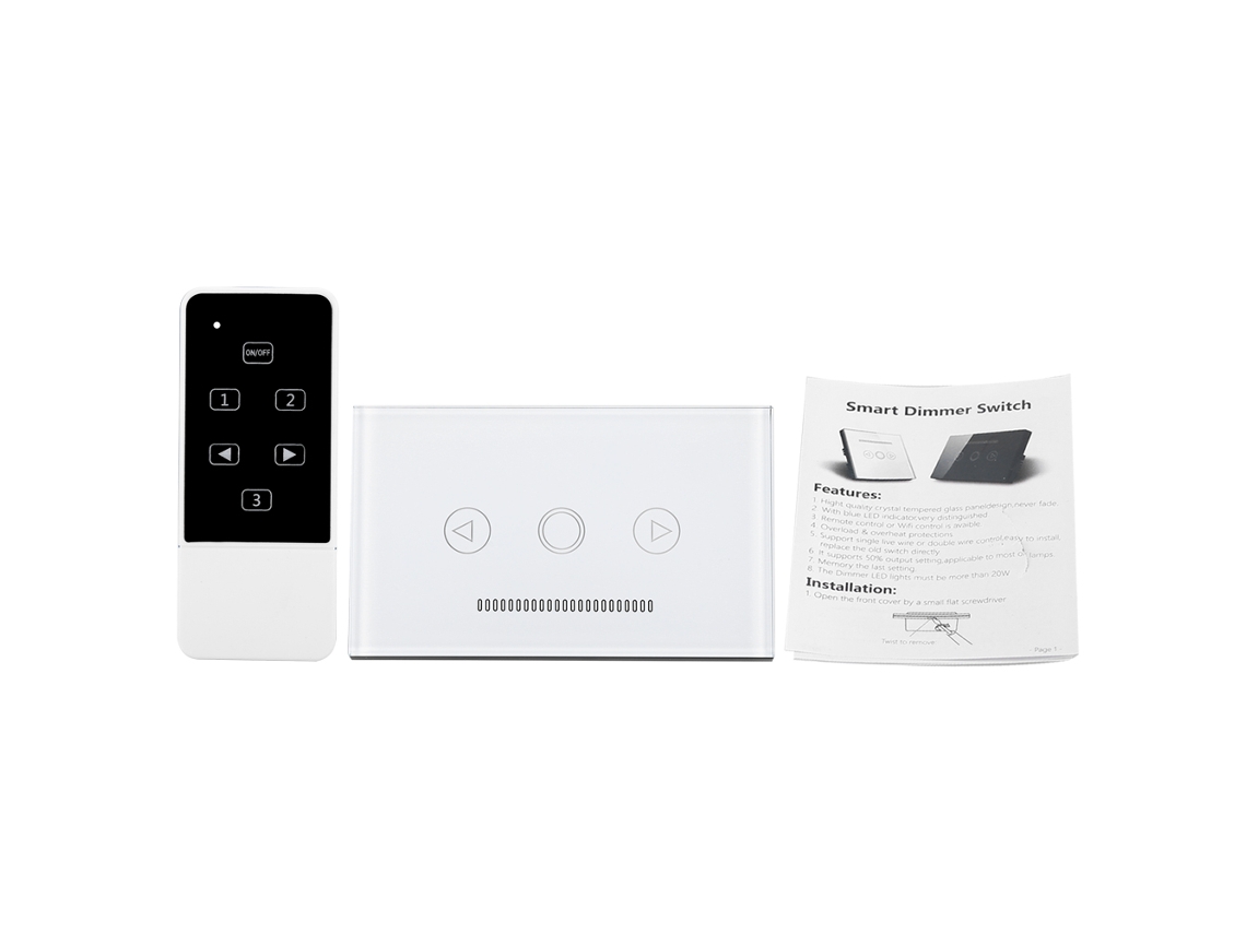 Laxiscreed Interruptor De Painel De Vidro Com Regulação Tátil E Controle Remoto