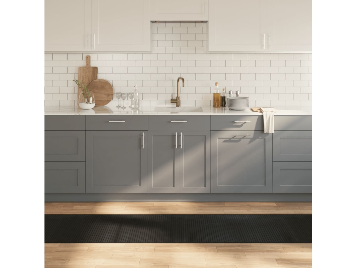 Vidaxl Tapete Retangular 60x500 Cm Bambu Preto