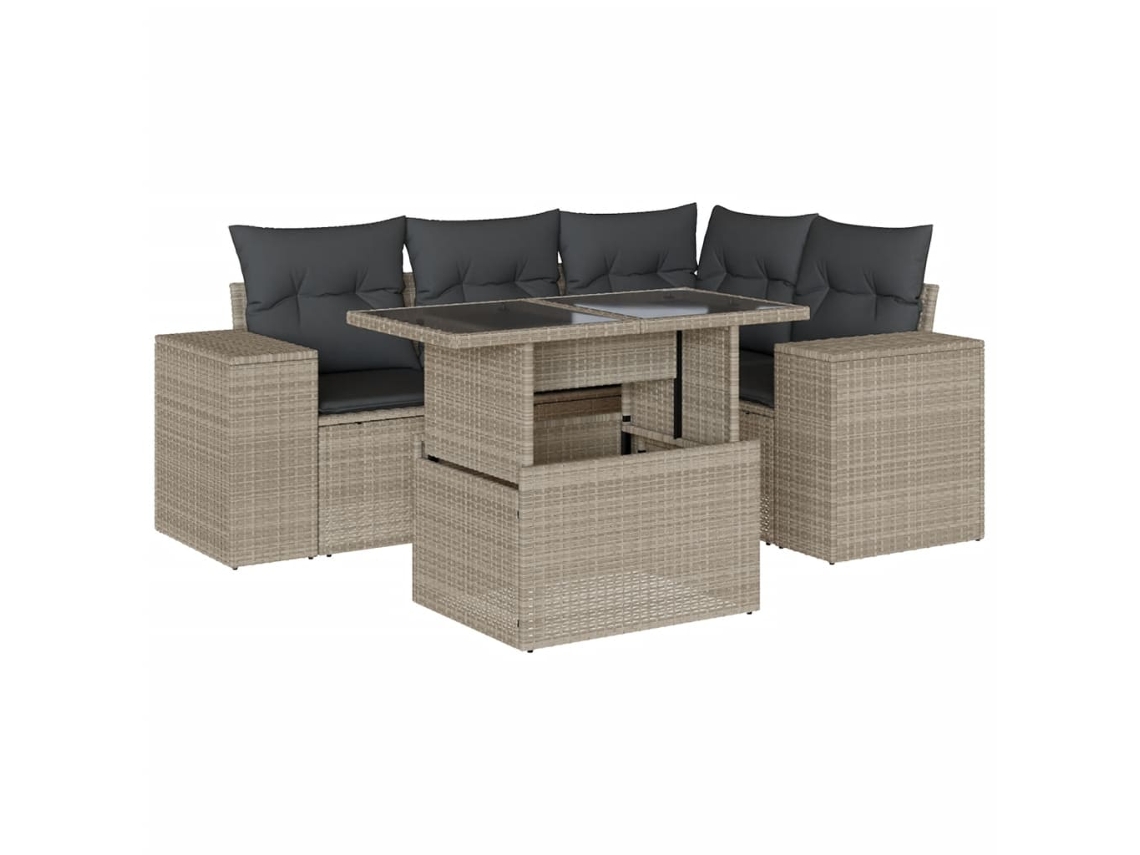 Garden Sofa Set, Garden Sofa Sets Vidaxl Cinzeto Rattan / Vime (n/a)
