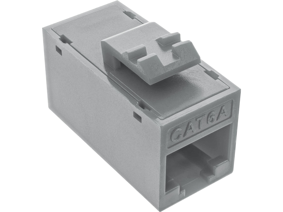 Pacote com 8 soquetes RJ45 Keystone Cat.6a cinza sem blindagem de 8 vias em linha (76217)