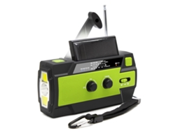 Rádio de Emergência, Meteorológico de 4000mah com Manivela e Energia Solar AQUAFORGE