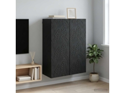 Vidaxl Armário De Parede 66 X 34,5 X 90 Cm Derivados De Madeira Preto