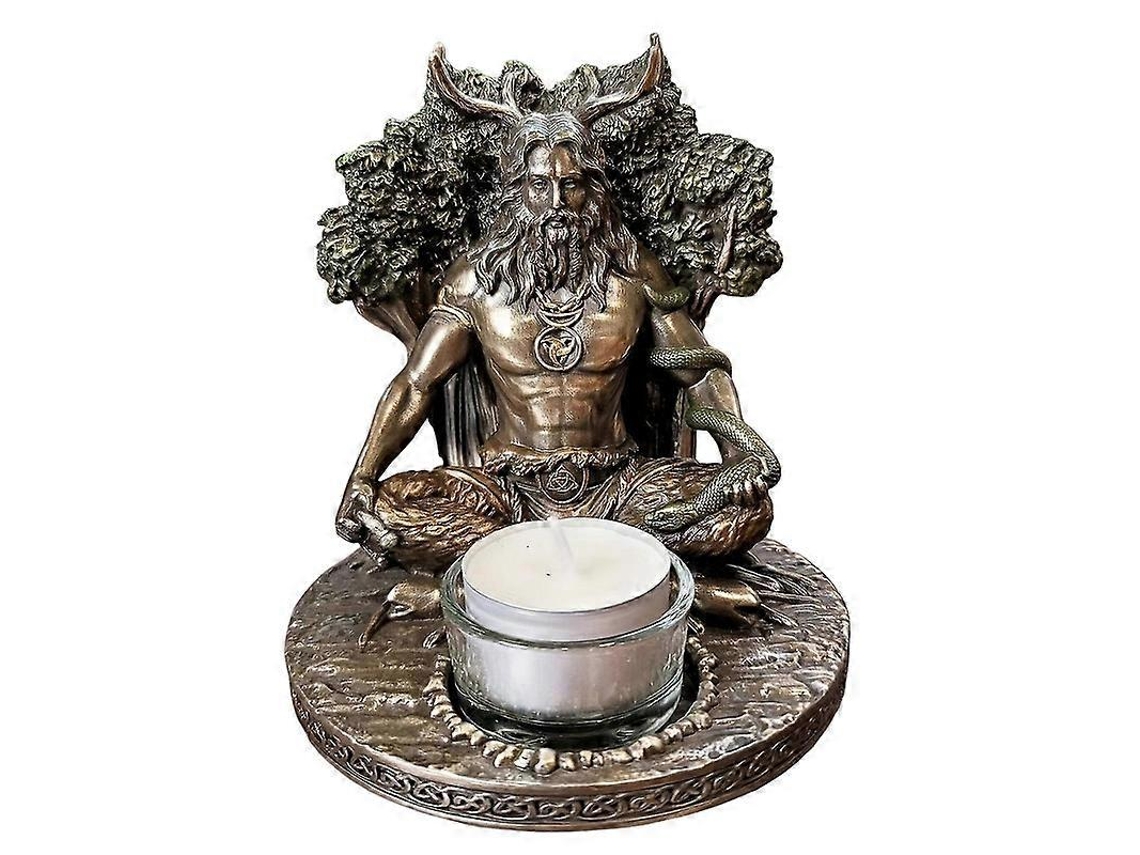 Porta velas Feito À Mão com Enfeites em Formato de Deus Cernunnos Presente Exclusivo para Inauguração de Casa BRILVIBERA