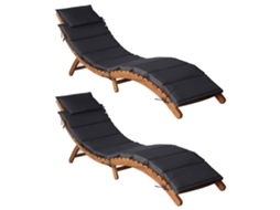 Sun Lounger, Sun Loungers Vidaxl Cinzeto Madeira (n/a)