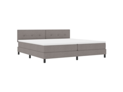 Cama Bocinza Claro Com Colchão Tecido Vidaxl Cinzento-claro Fabric (200x200 Cm)