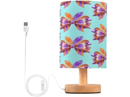 Abajur De Cabeceira Em Formato Nó Para Quarto, Com Portas De Carregamento Usb C, Luminária De Mesa Cabeceira, Luminária