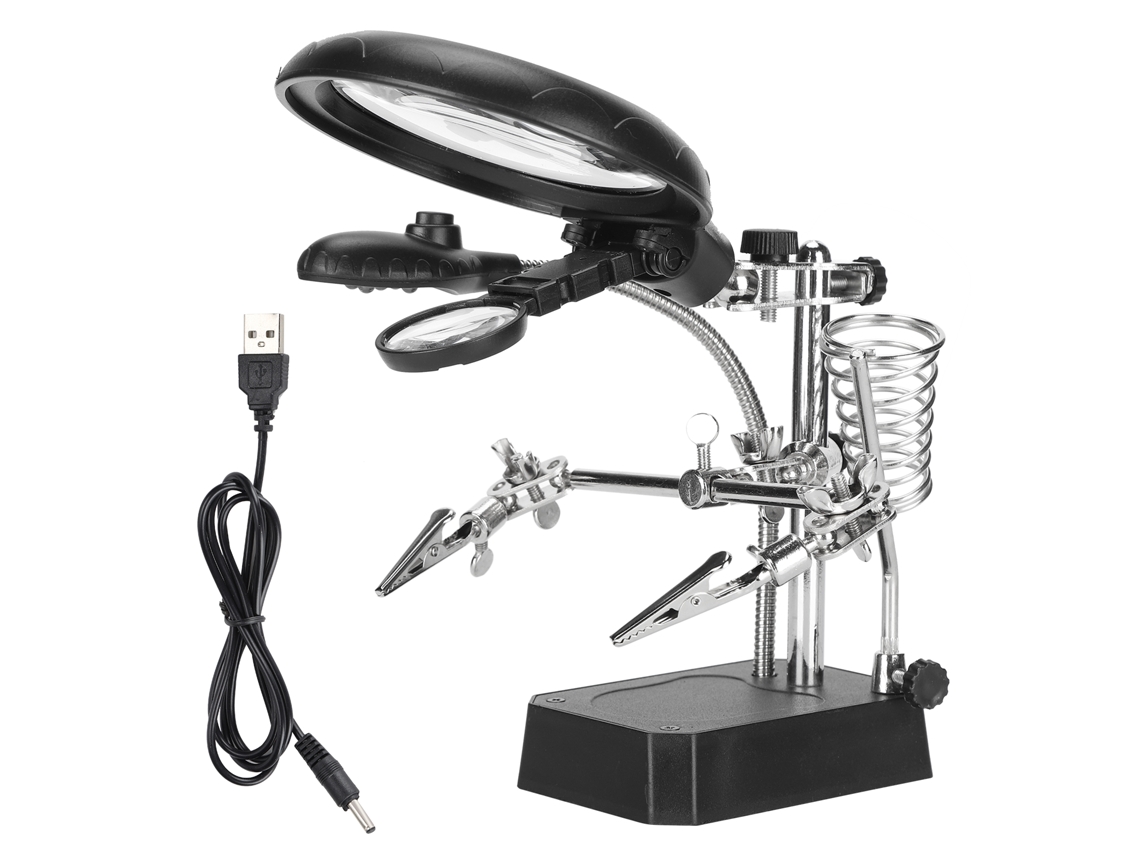 Suporte De Mesa Ajustável Com Clip Para Lupa, Acessório De Lâmpada Led, Ferramenta De Instalação