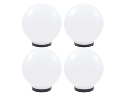 Vidaxl Candeeiros Esféricos Led 4 Pcs 25 Cm Pmma