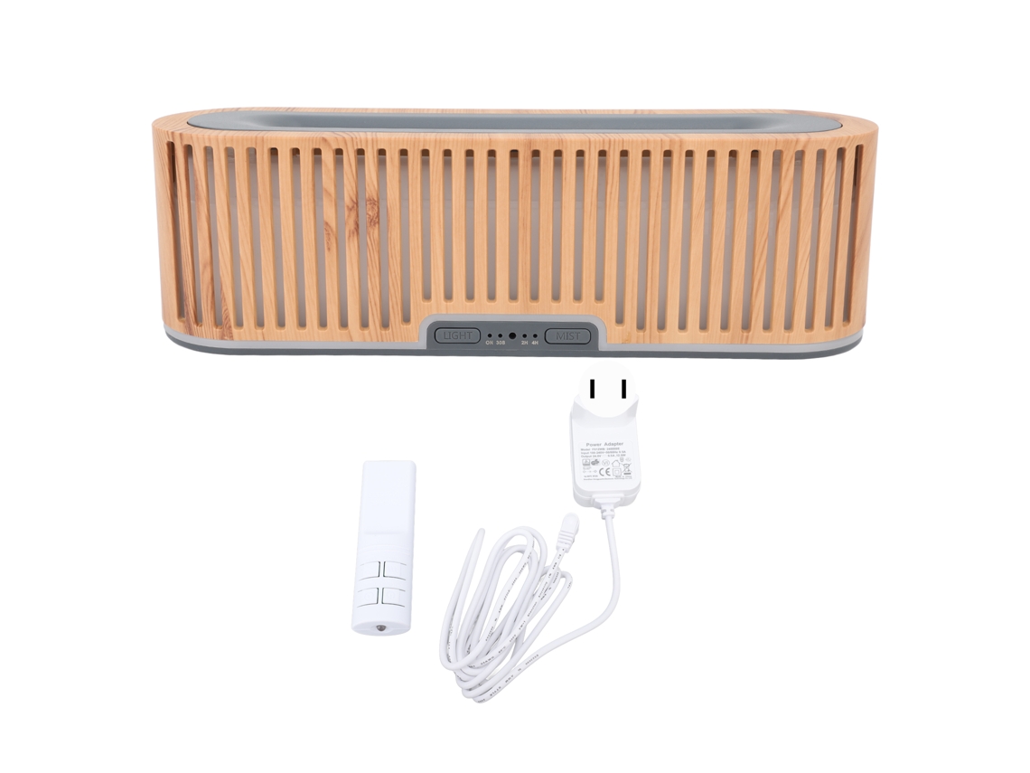 Difusor de Óleo Essencial com Chamas 7 Cores Luz Ambiente Ultra sônico 200ml Plug Eu S/MARCA