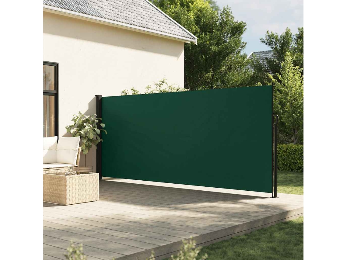 Vidaxl Toldo Lateral Retrátil 160x300 Cm Verde-escuro