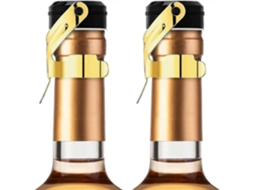 Rolha De Champanhe Clover, 2 Unidades, Rolhas De Aço Inoxidável Para Garrafas De Champanhe, Cava, Prosecco E Vinhos Espumantes, Cor Dourada(abc)