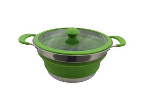 Cuisine 3l Caçarola Antiaderente Dobrável Panela Verde Vango