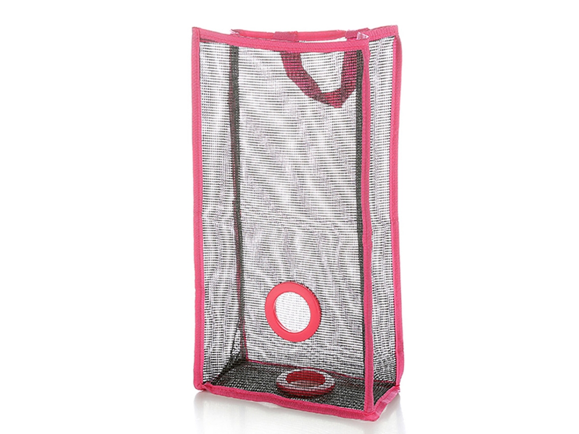 Saco De Malha Para Pendurar Para Armazenamento Na Cozinha, Organizador De Saco De Lixo Dobrável Com Design De Malha Respirável E Gancho Sem Costura, S