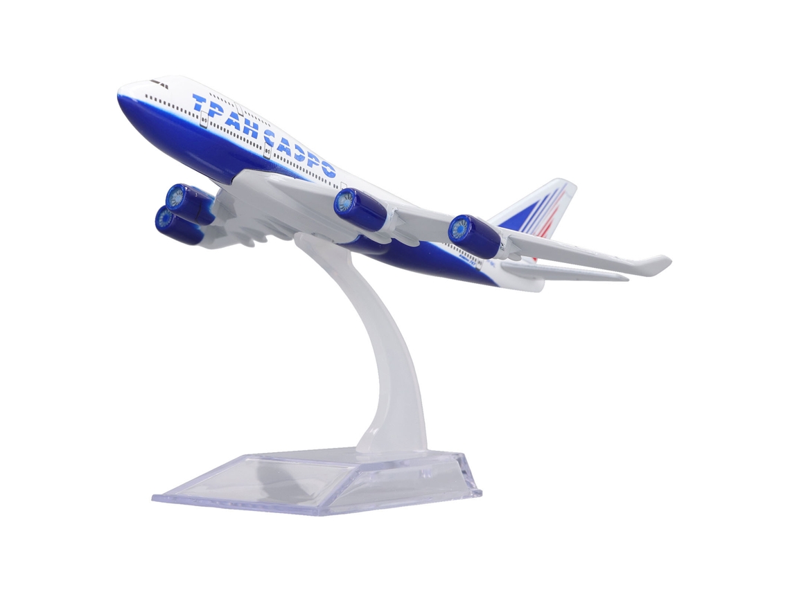 Mali modelo de Avião de Liga 747 com Base de Exibição Alta Simulação Decoração