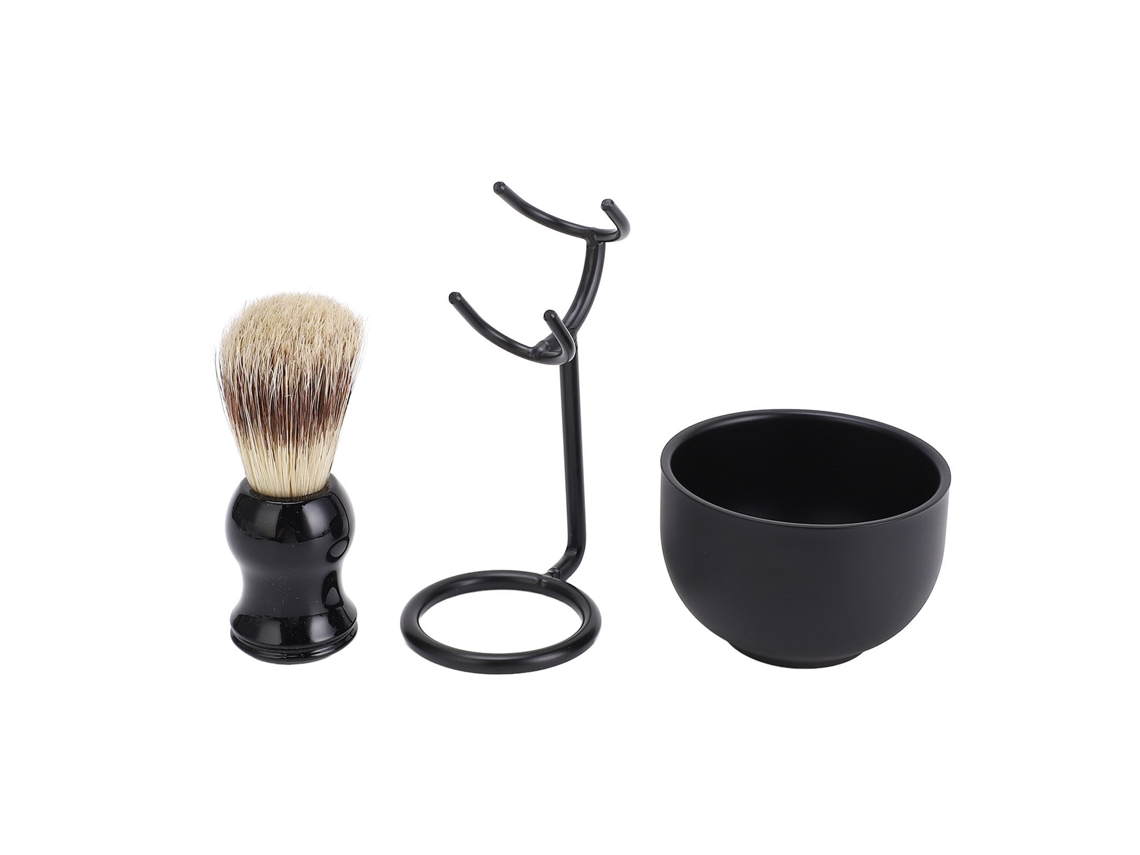 Set De Brocha De Afeitar 3 Em 1 Com Taça E Suporte Para Homens