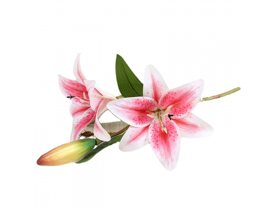 Flor Artificial Decorativa para Casa, Cartão de Presente, Galho, Lírio Artificial AQUAFORGE