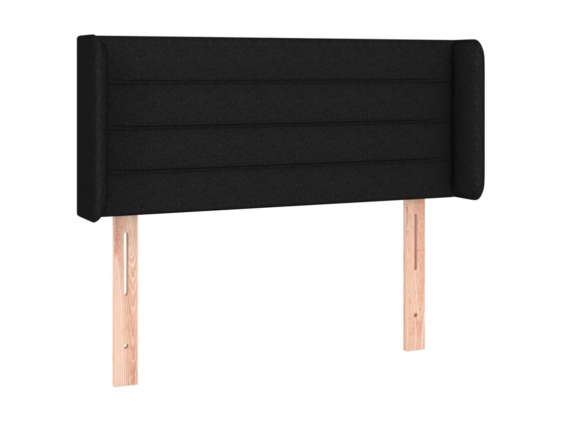 Cabeceira de Cama com Abas Tecido Preto MAISON EXCLUSIVE (103x16x78 cm)