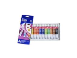 Pintura Acrilica ARTIST Caixa Cartão de 12 Cores Sortidas Tubo de 12 Ml