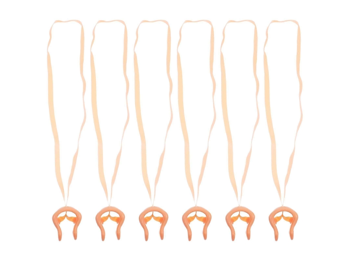 Clipe Nasal De Silicone Com Alça Para Natação, Acessório Para Natação, Pacote Com 6 Unidades.