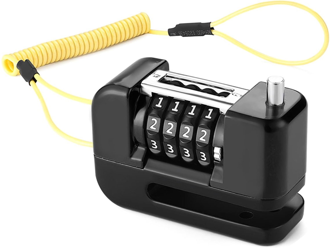 Cadeado De Combinação 4 Dígitos Para Freios A Disco Compactos Em