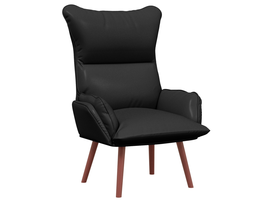 Conjunto 1 Poltrona Vidaxl Preto Couro Sintético (69 X 74 X 93 Cm)