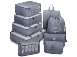 Conjunto De Cubos De Embalagem Com Bolsa Para Sapatos E Bolsa Para Eletrônicos Organizadores De Bagagem Mala Acessórios De Viagem, Rosa Ehstmind