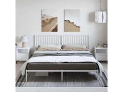 Vidaxl Estrutura De Cama Com Cabeceira 183x213 Cm Metal Branco